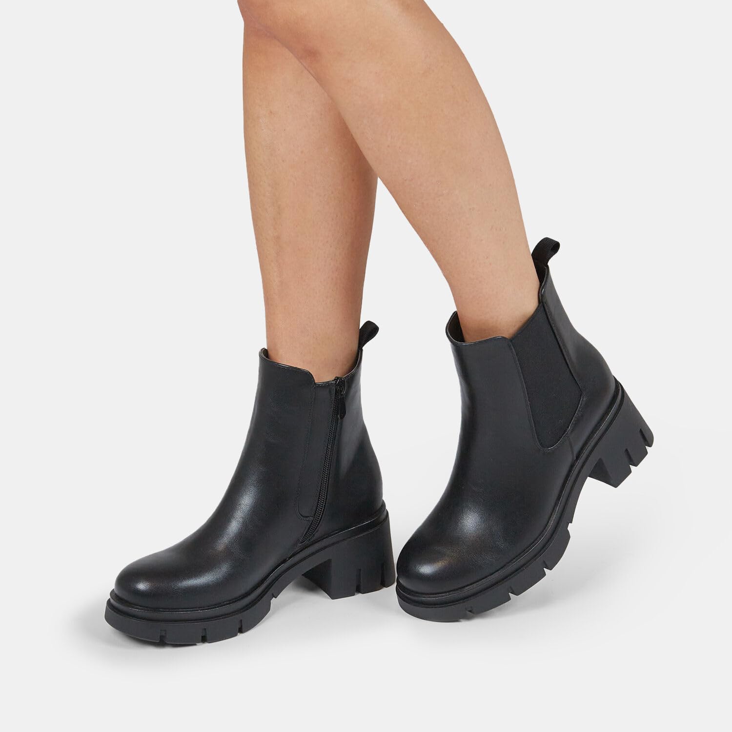 Bata Bottes Chelsea femme cuir à talon moyen