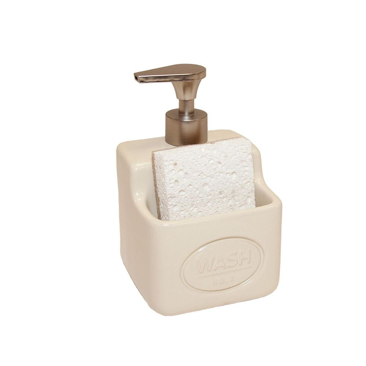 Andrea House Wash distributeur savon ceramique creme