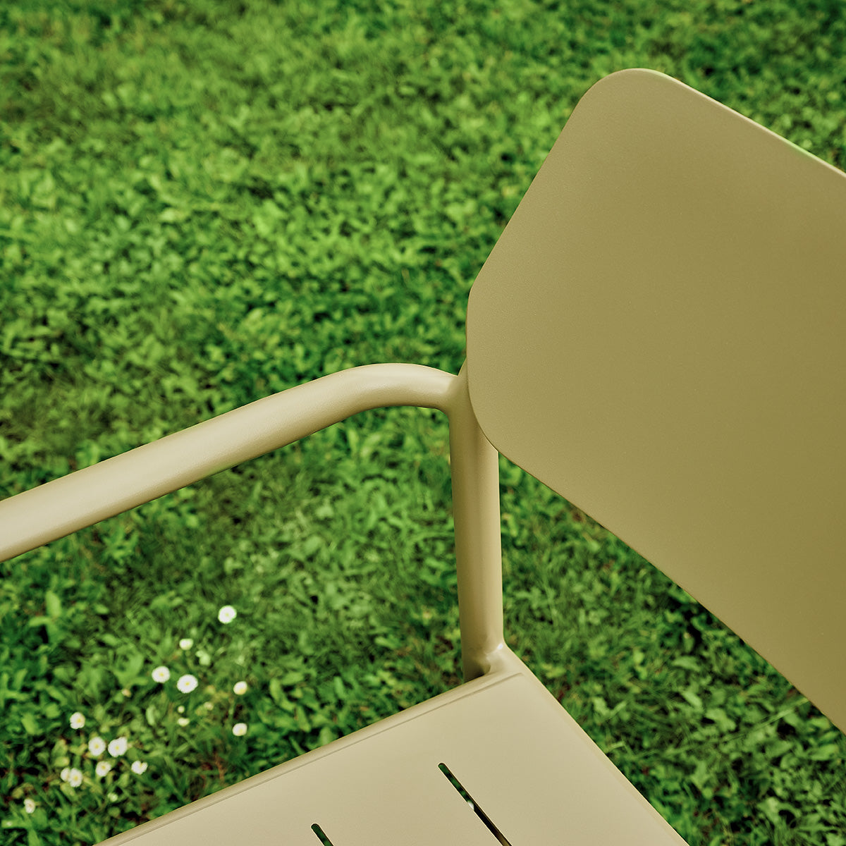 Berah Getah SARO fauteuil jardin aluminium lot de 2 beige