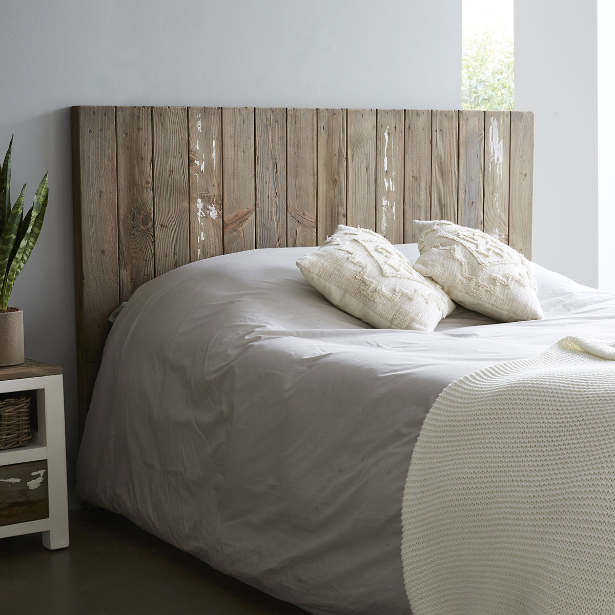 Berah Getah Honfleur tête de lit pin recyclé 160 cm