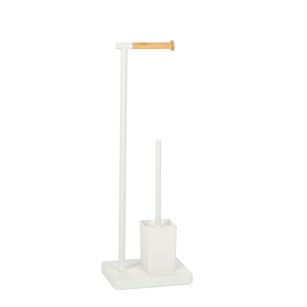 Andrea House ensemble WC porte-rouleau + brosse blanc