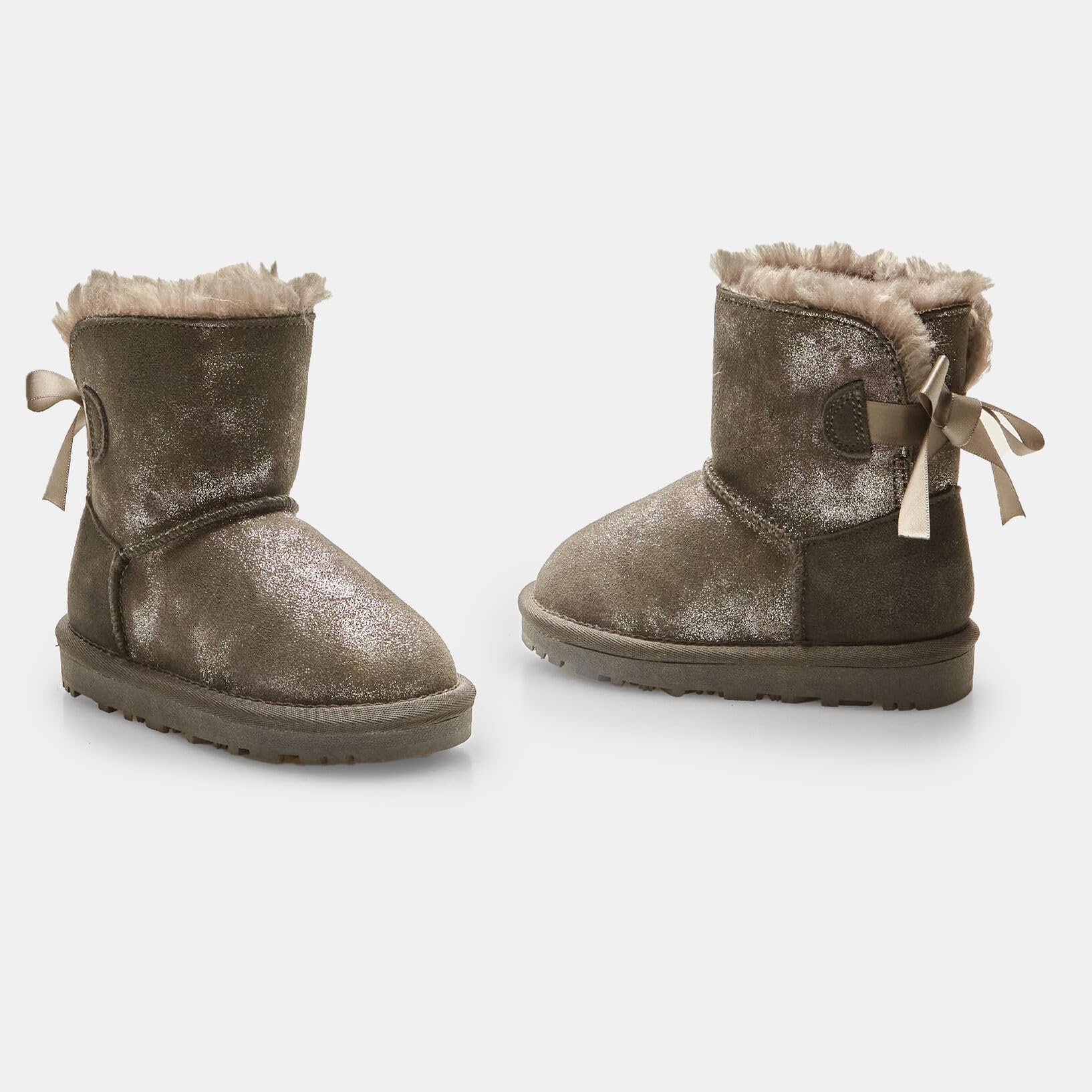Bata Bottines bottines fille nœud cuir 25 EU fourrée