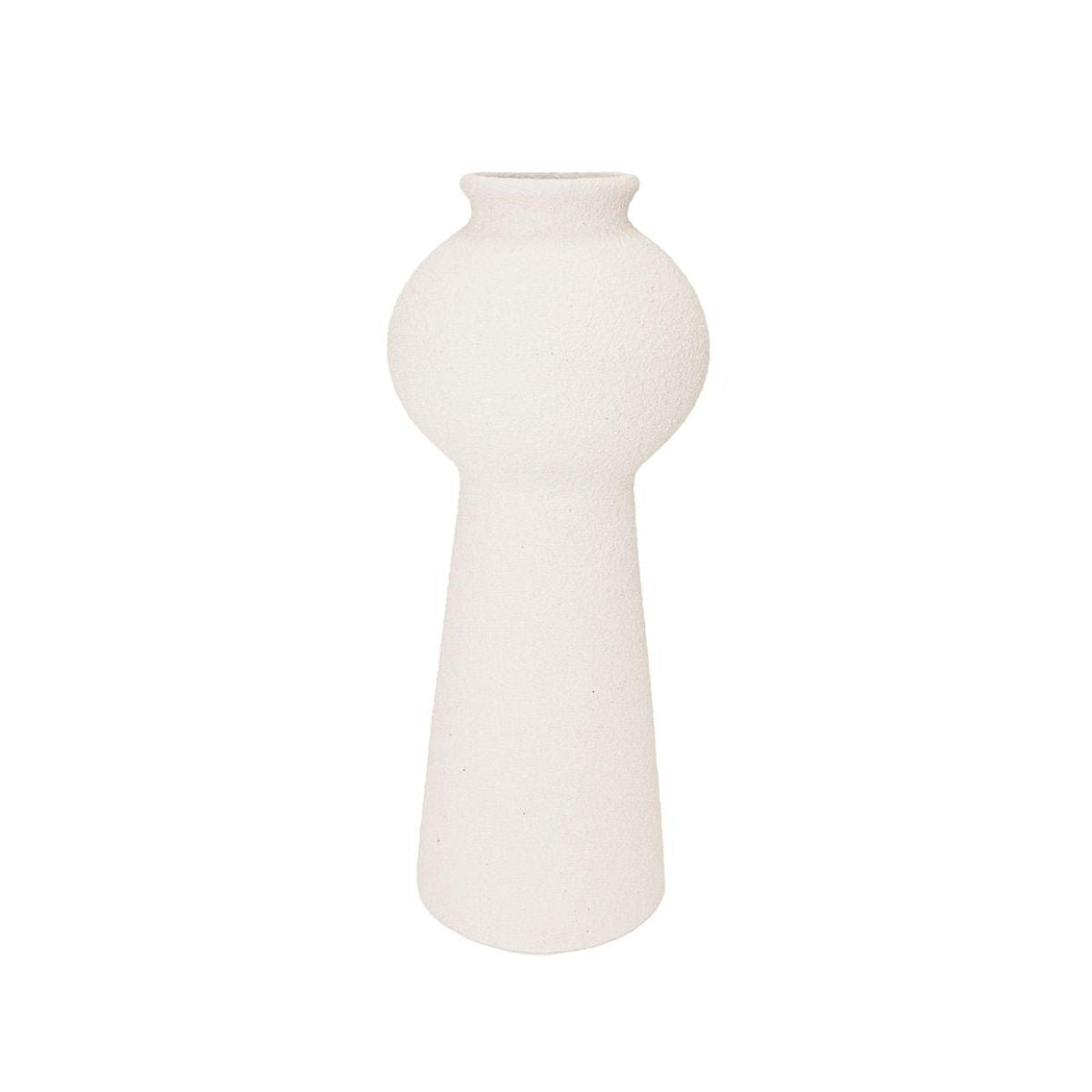 Andrea House Comporta vase céramique blanche Ø17x41 cm