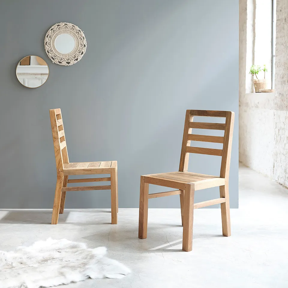 Berah Getah Cargo lot 2 chaises teck recyclé