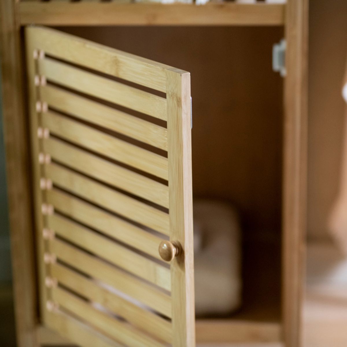 Andrea House armoire salle de bain bambou nordique 140 cm