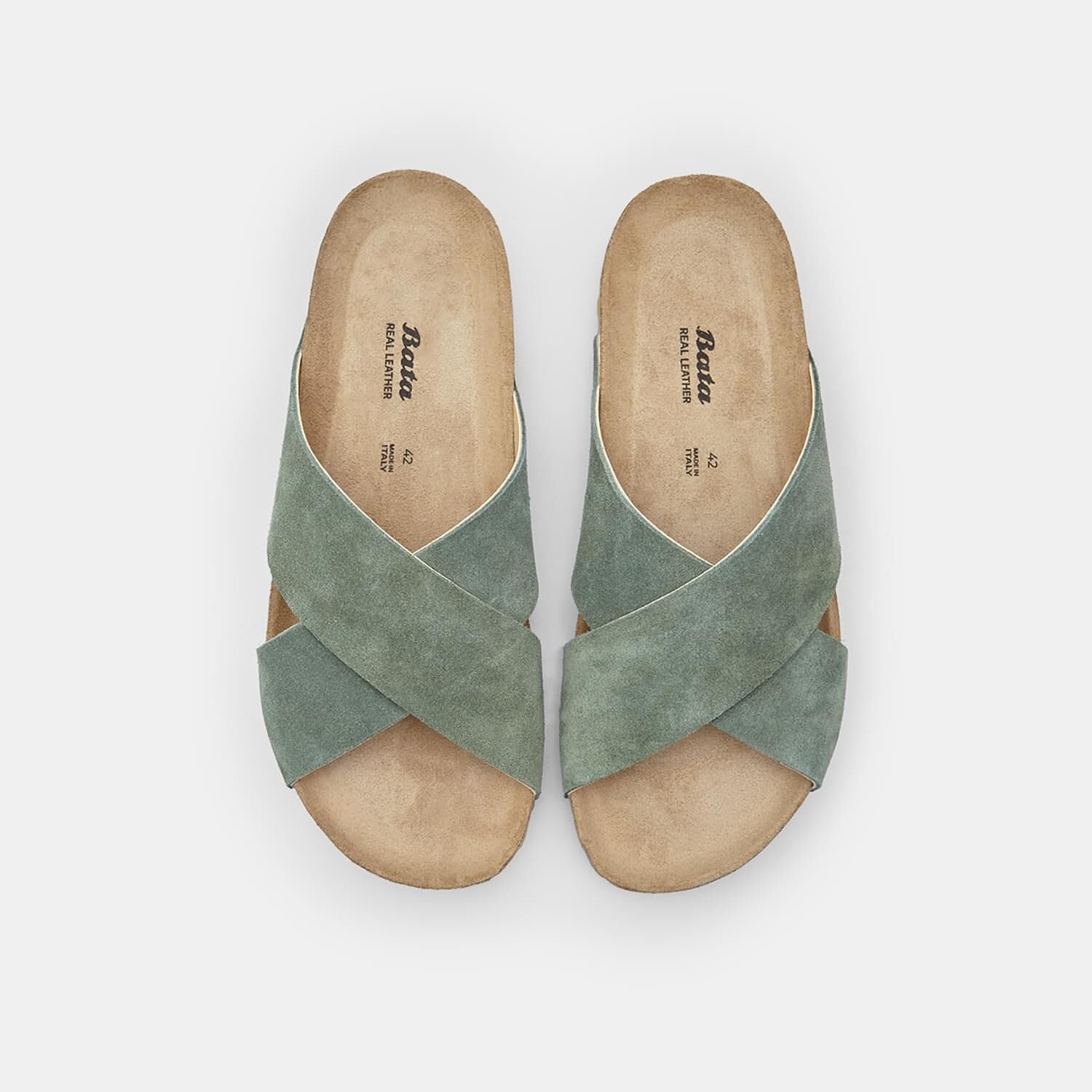 Bata Sandales mules suède homme confortables