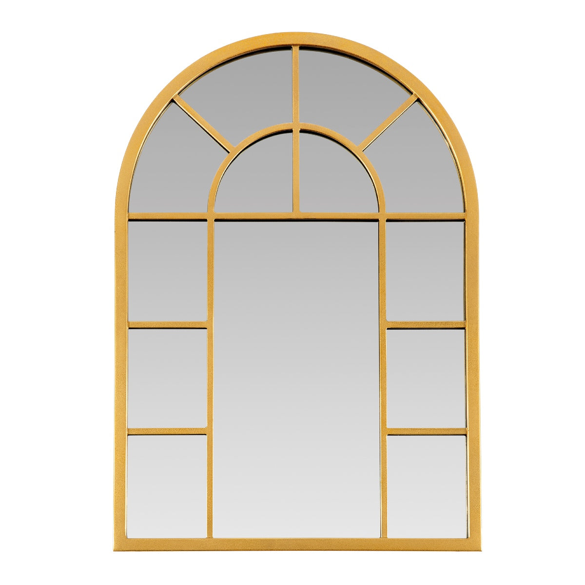 Andrea House Miroir fenêtre vintage doré métal