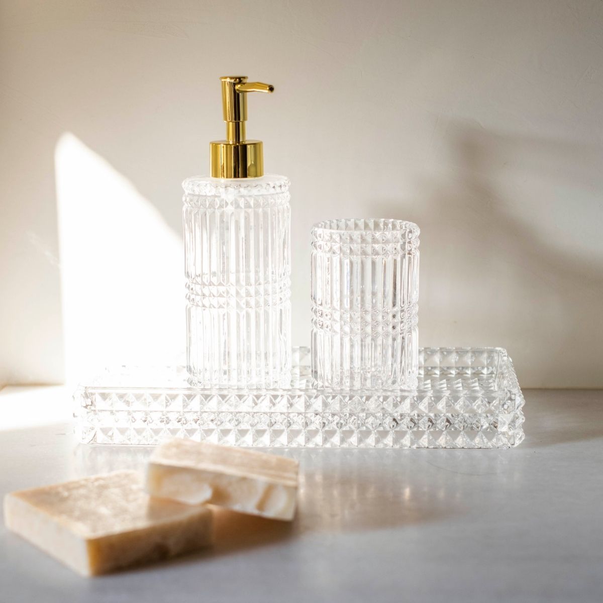 Andrea House Baño plateau salle de bain verre vintage