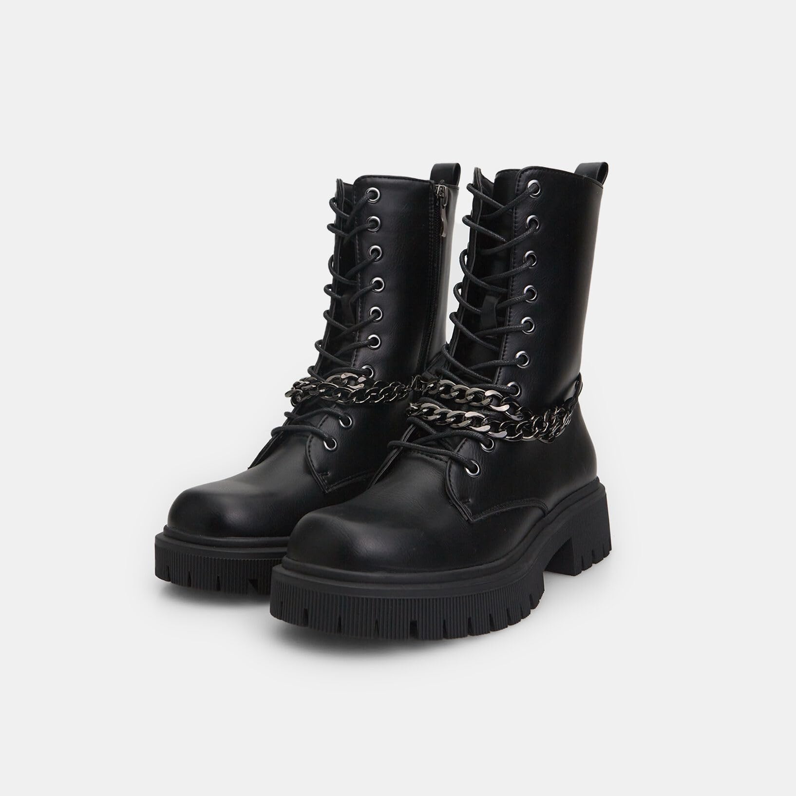 Bata Bottines Motardes chaîne femme noires