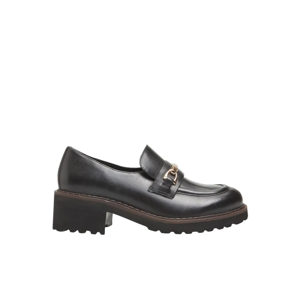 Bata Mocassins femme cuir à talon track