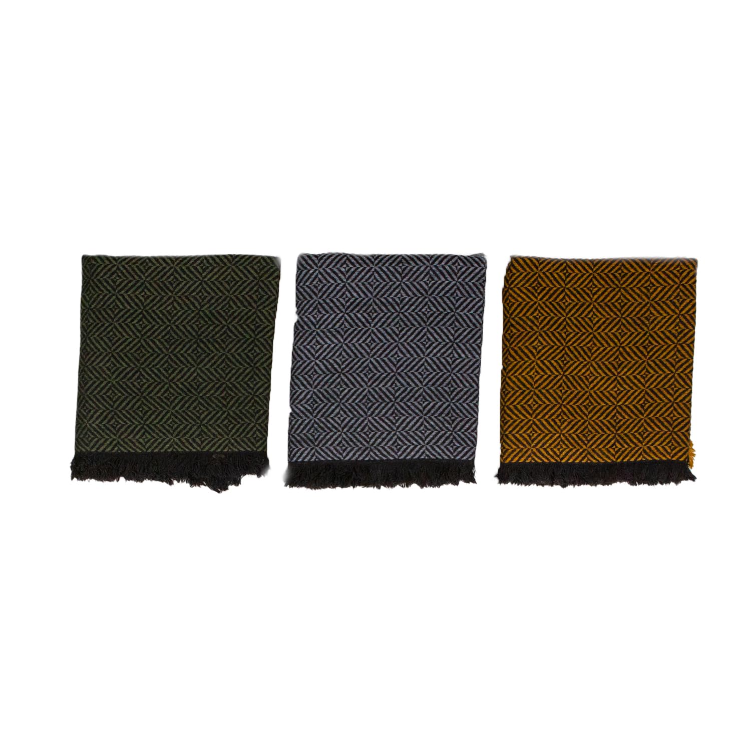 Bata Écharpe homme géométrique foulard tissu doux