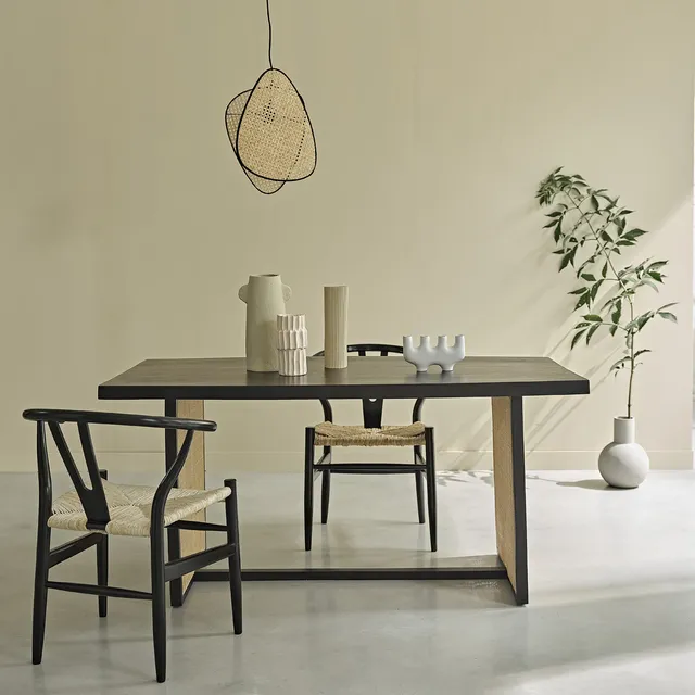 Berah Getah Blaise table manguier cannage 6 pers.