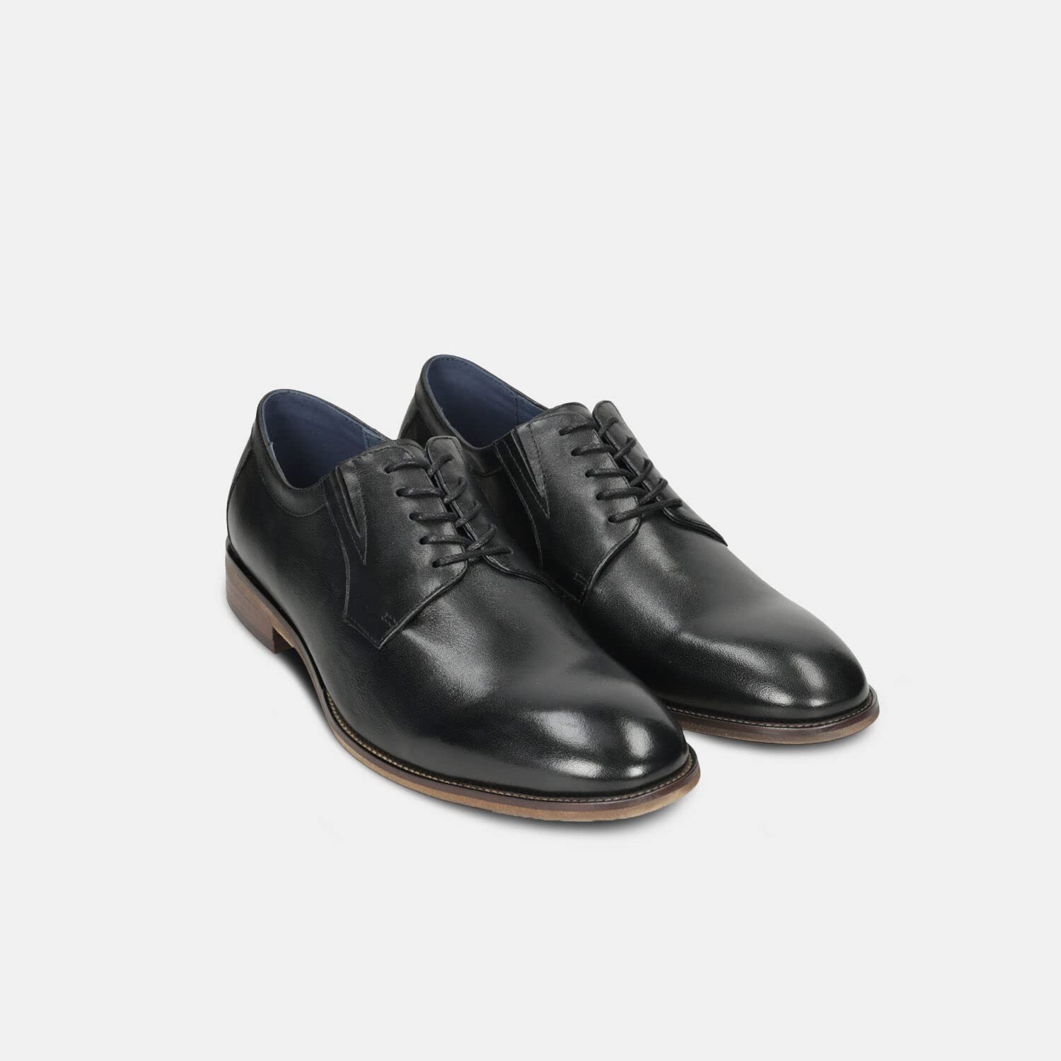 Bata derby homme cuir à lacets ville noir
