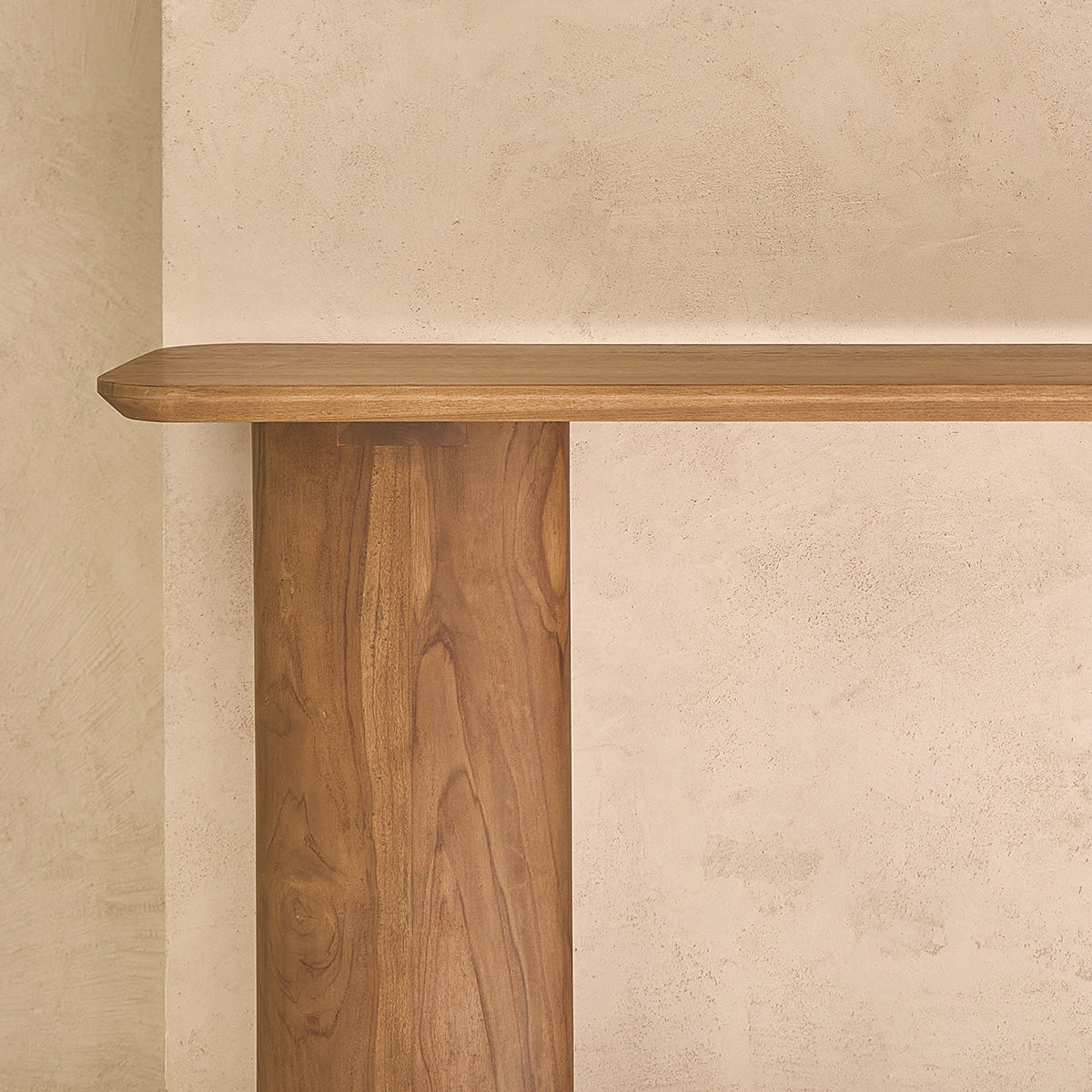 Berah Getah Calma console teck massif 120 cm entrée salon