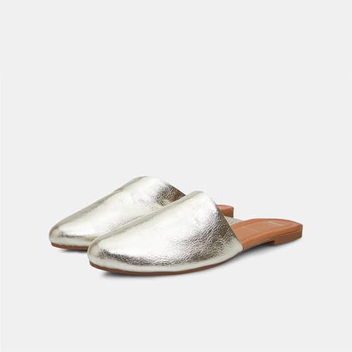 Bata Sandales Mule Plate Femme en Cuir Confortable