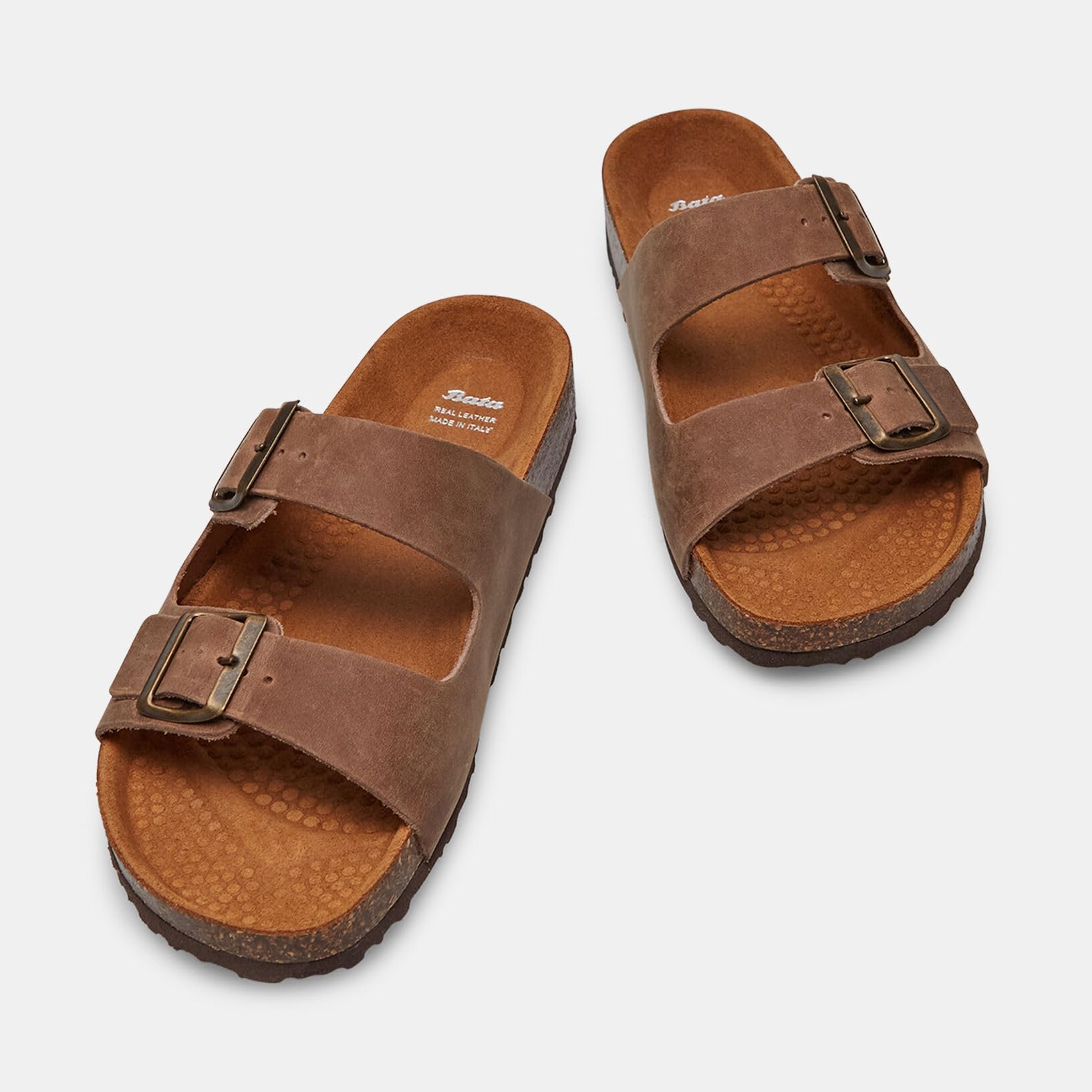 Bata 8664238 sandales homme cuir bout ouvert