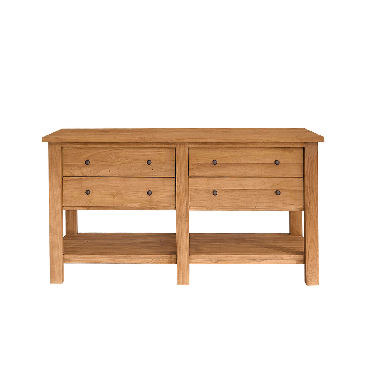Berah Getah Salle de bain meuble teck 150 cm 4 tiroirs
