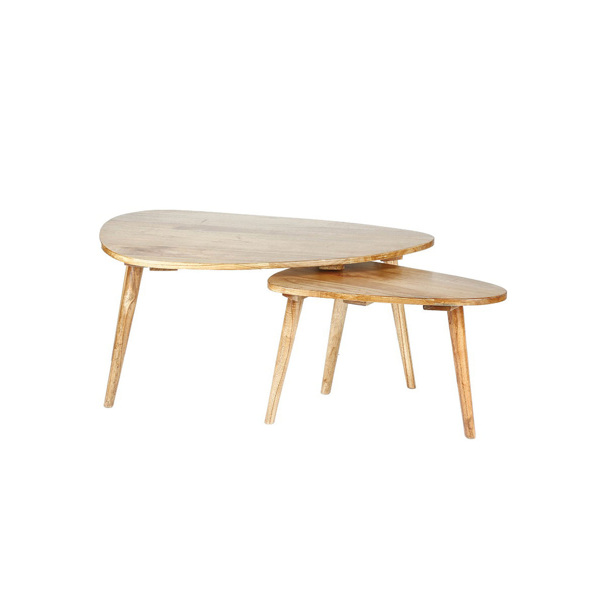 Berah Getah ODDA lot 2 tables basses mindi galet