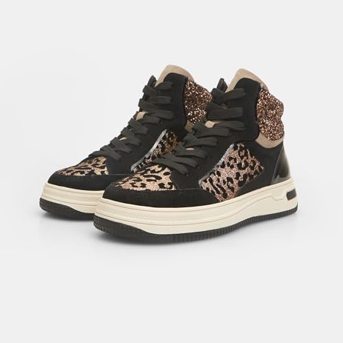 Bata Sneakers hautes femme animalier paillettes