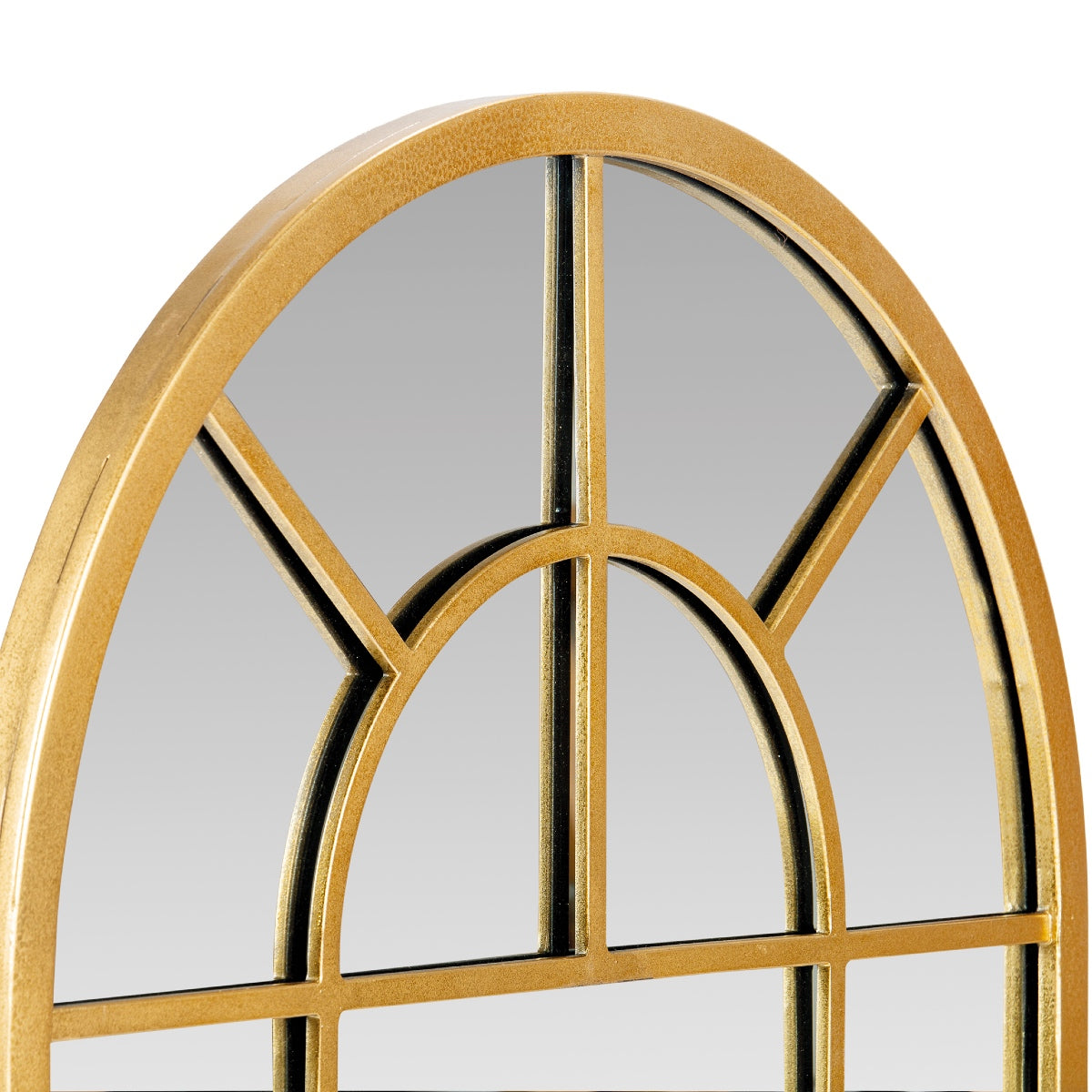 Andrea House Miroir fenêtre vintage doré métal