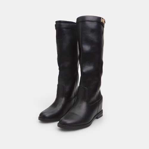 Bata Bottes Femme à Boucle Bottes Compensée Intérieure