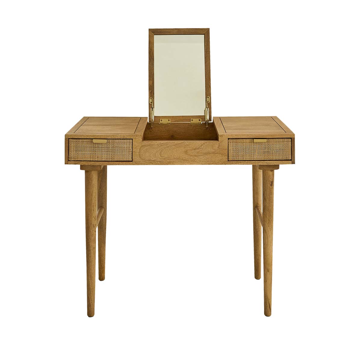 Berah Getah Felicie coiffeuse manguier cannage 90 cm miroir