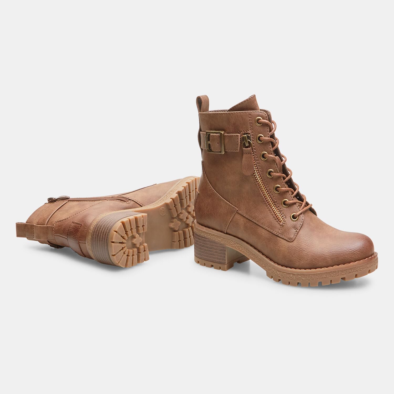 Bata Bottines femme zip boucles boots ville confort