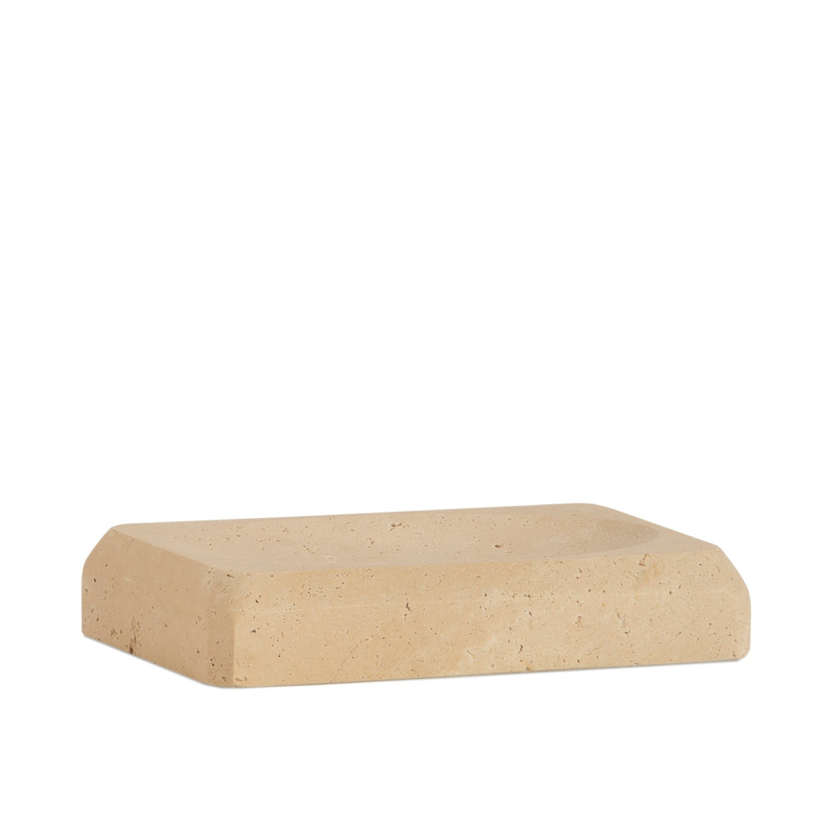 Andrea House Baño porte-savon marbre travertin mains