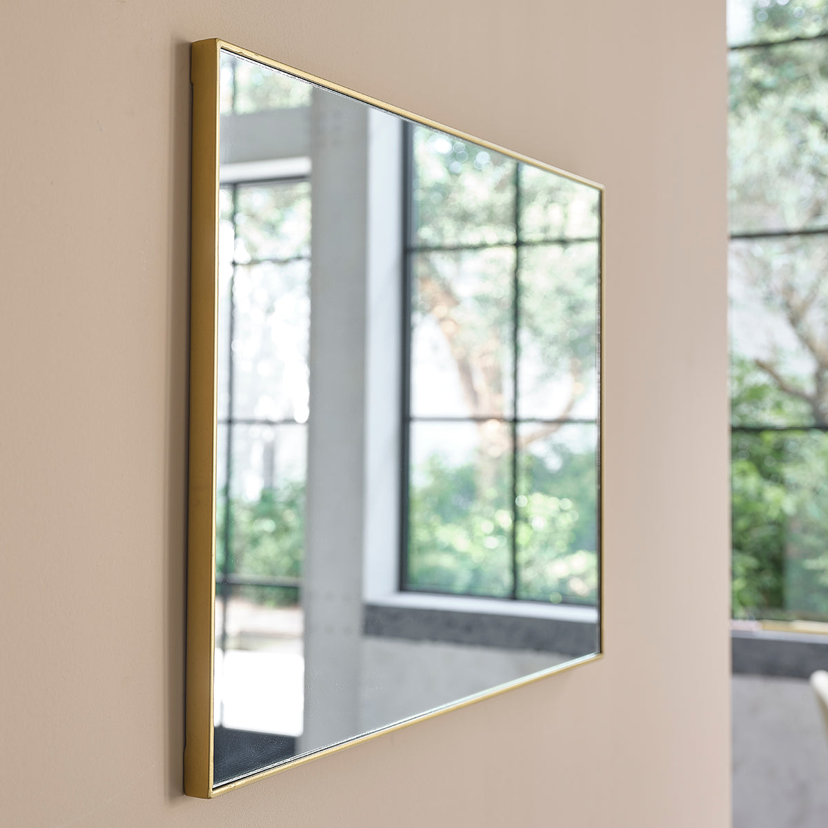 Berah Getah Luna miroir doré métal 70x50 cm
