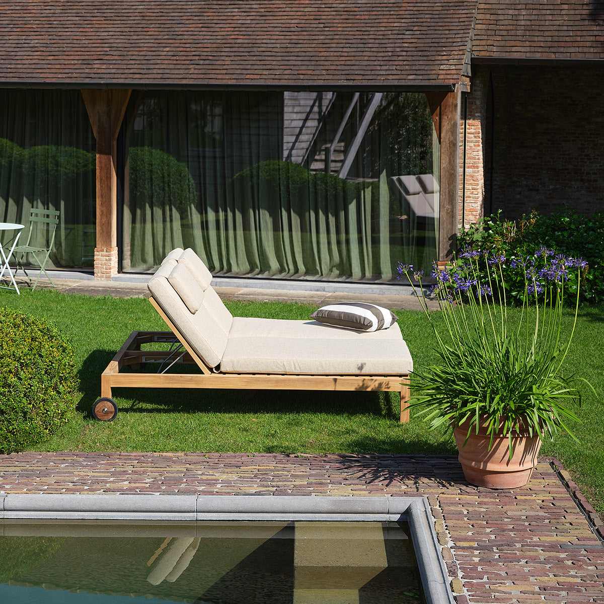 Berah Getah Palombaggia bain de soleil double teck beige chiné