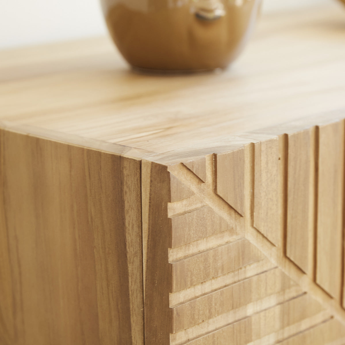 Berah Getah PORTLAND Buffet teck 120 cm rainuré