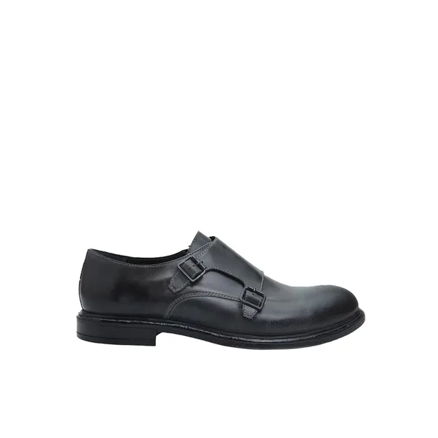 Bata Monk Strap Cuir Homme Chaussures Lacets Ville