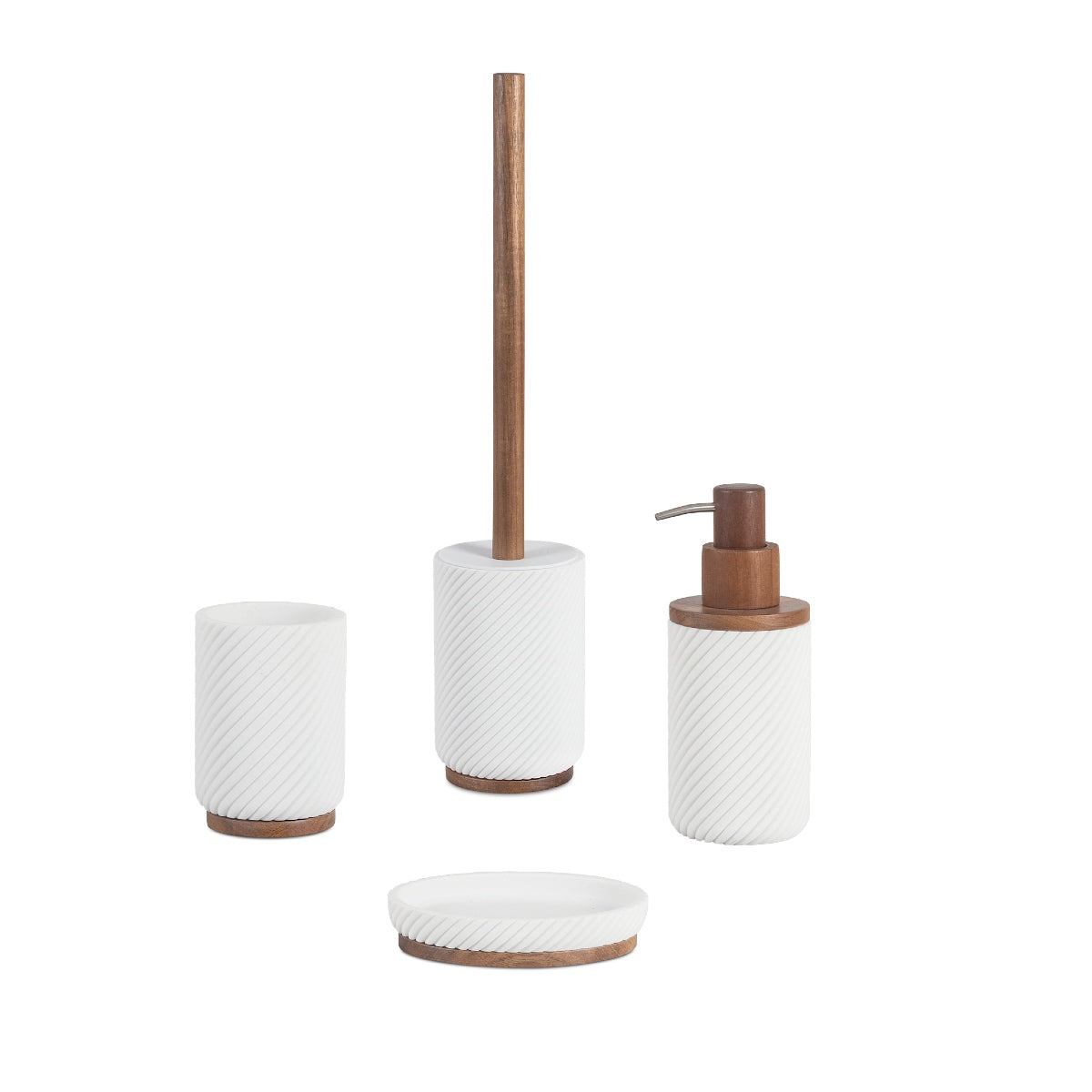 Andrea House Baño brosse WC bois acacia polyrésine