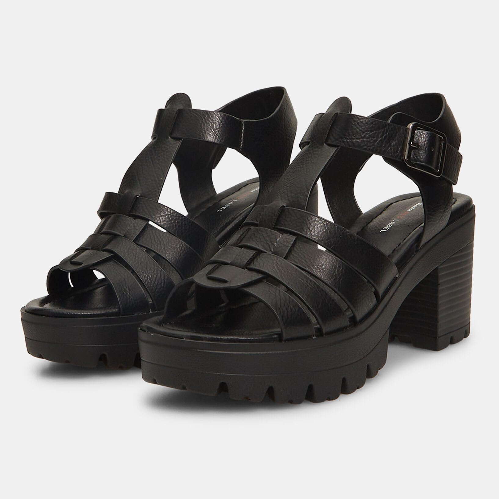 Bata Sandales femme à talon semelle crantée sandales
