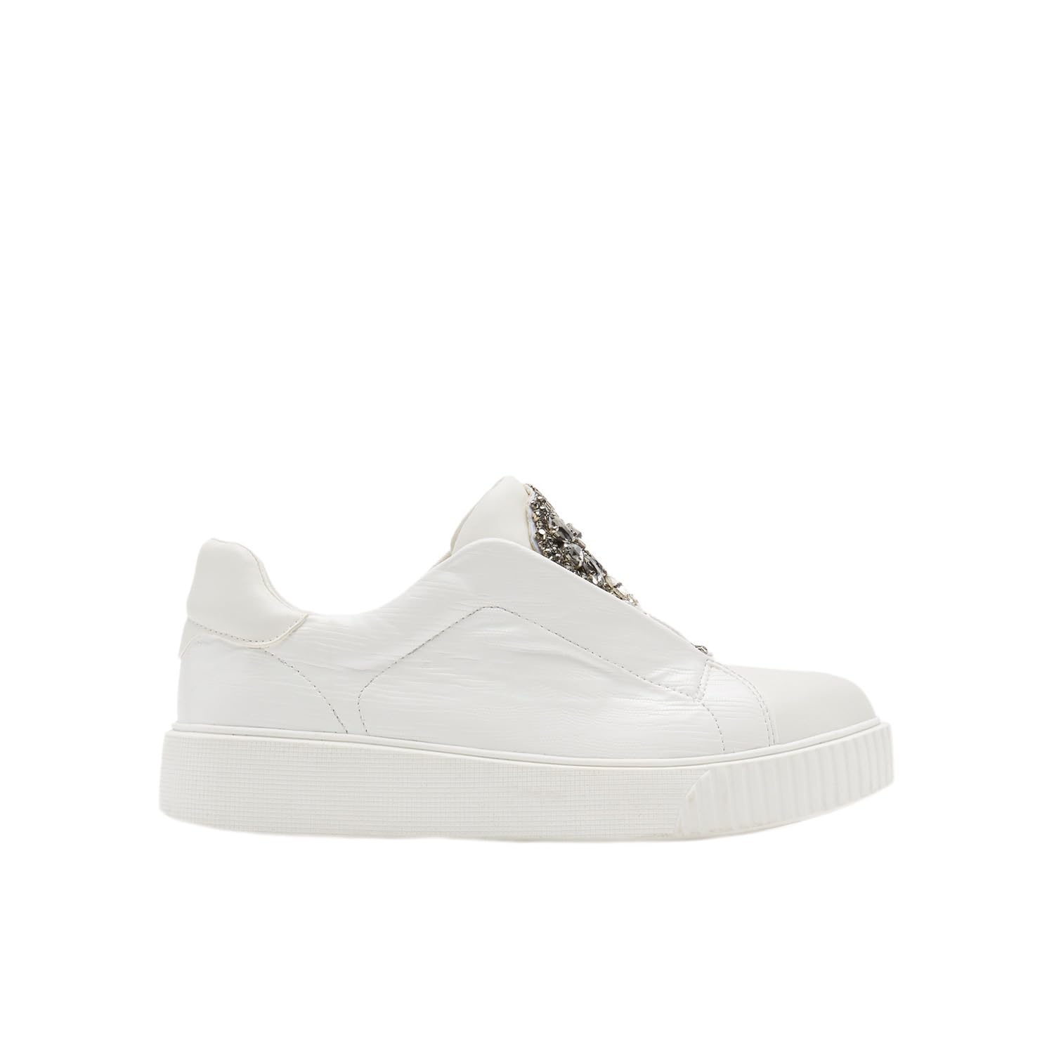Bata Sneakers effet cuir décor bijou baskets femme