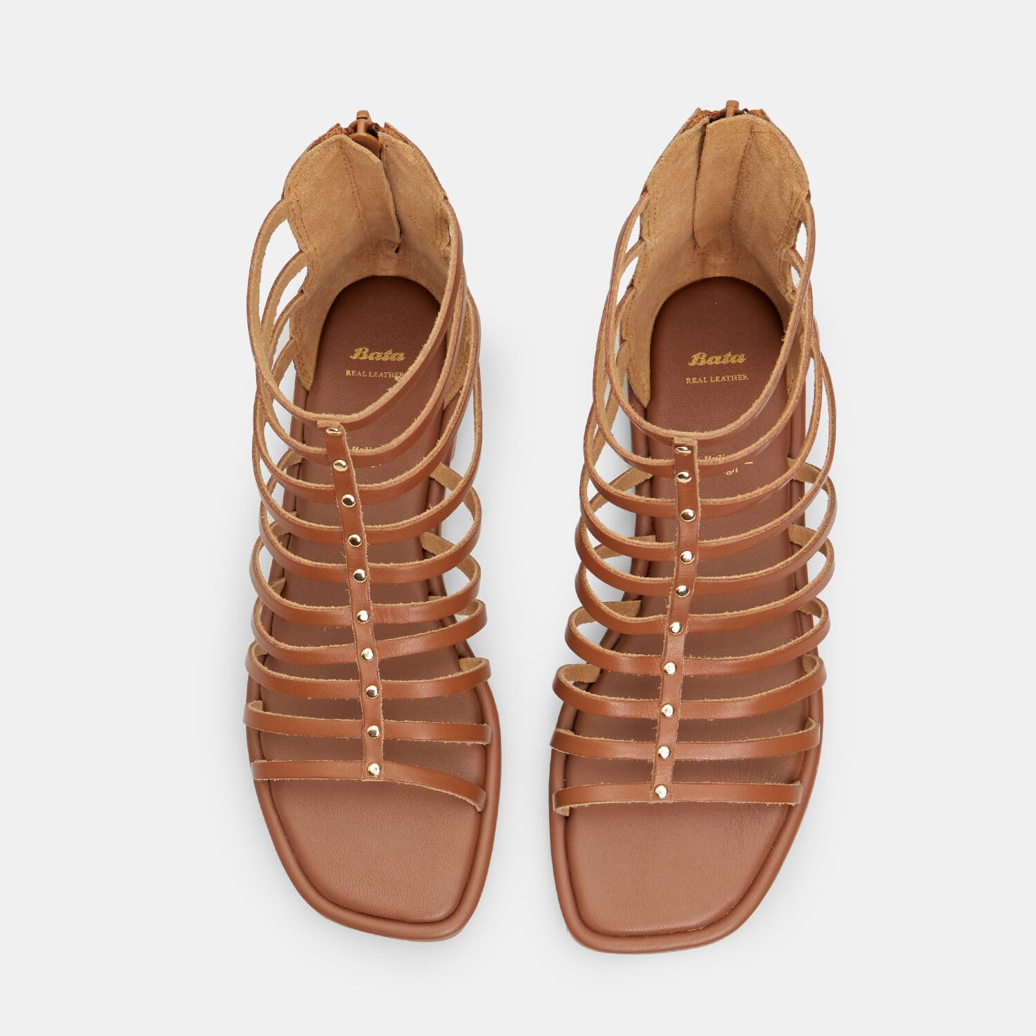 Bata Sandales femme cuir plates confortables
