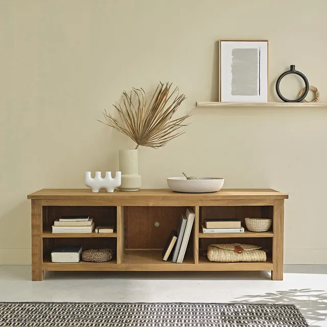 Berah Getah Boston meuble TV teck massif 150 cm