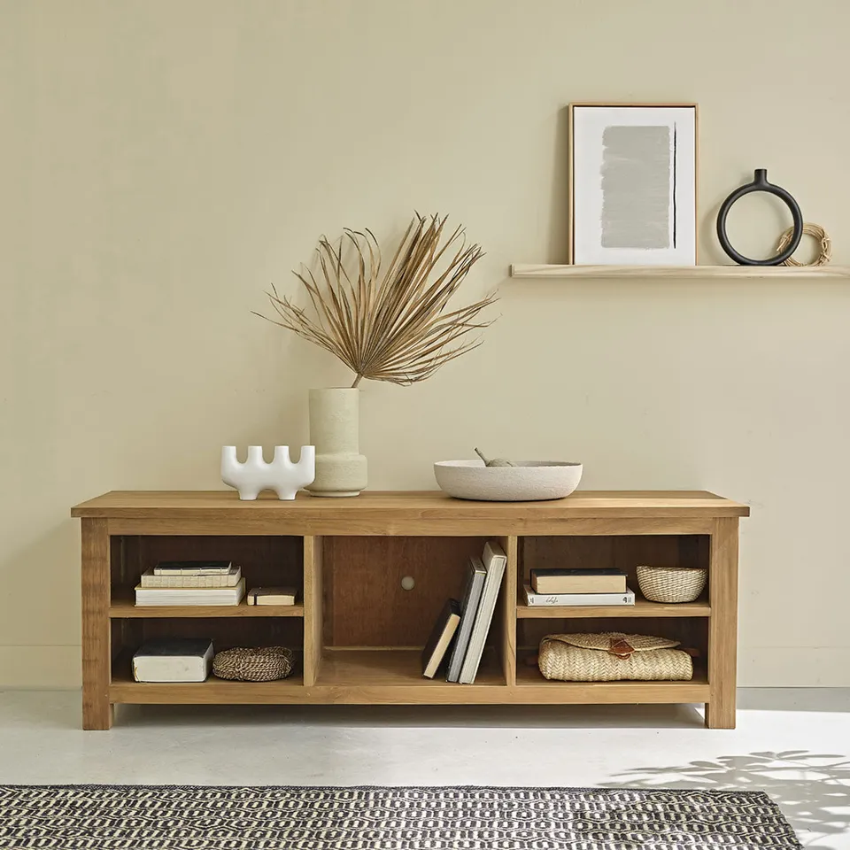 Berah Getah Boston meuble TV teck massif 150 cm