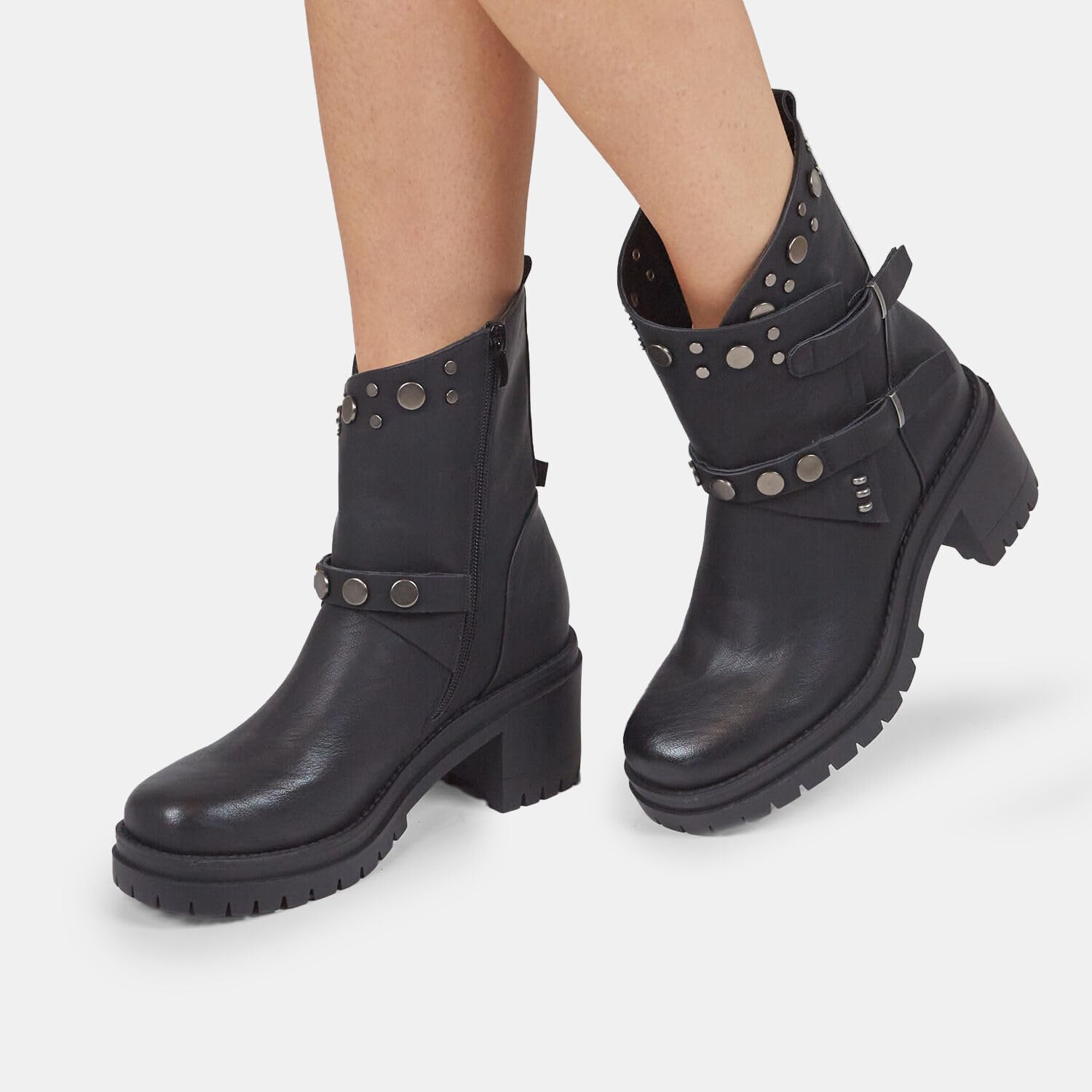 Bata Bottines Motardes Femme à Talons