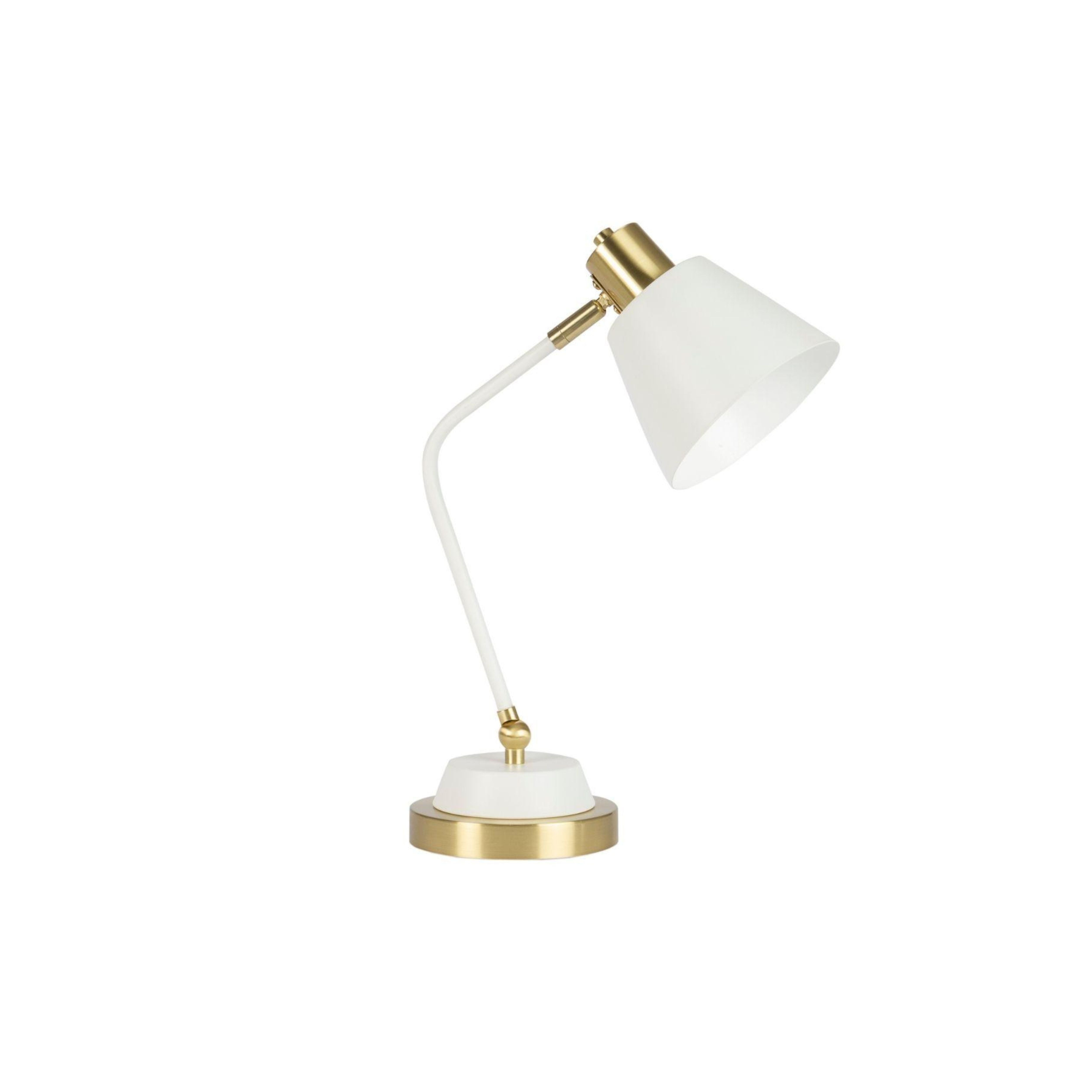 Andrea House lampe de table vintage métal blanc