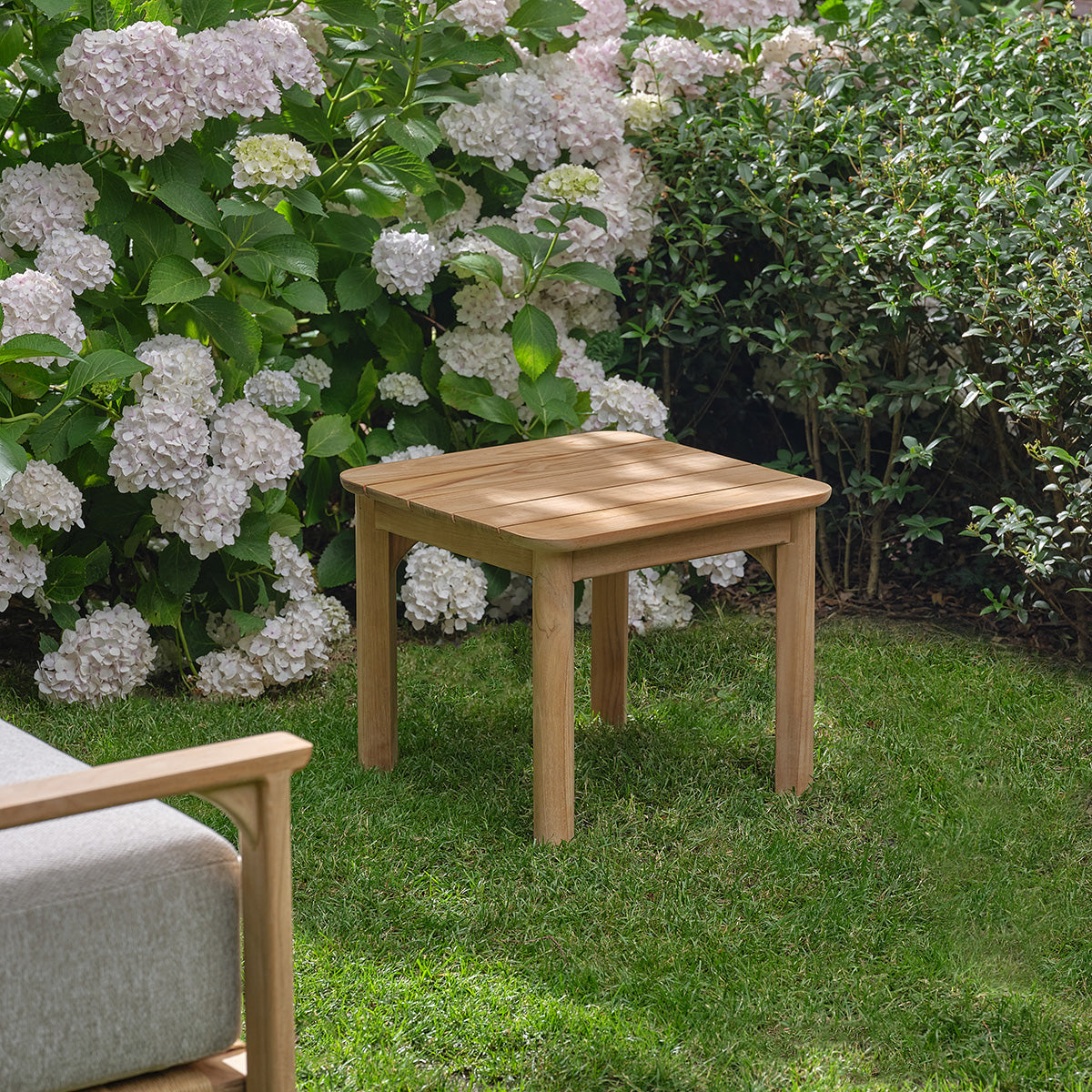Berah Getah PIANA Table d’appoint jardin teck 50 cm