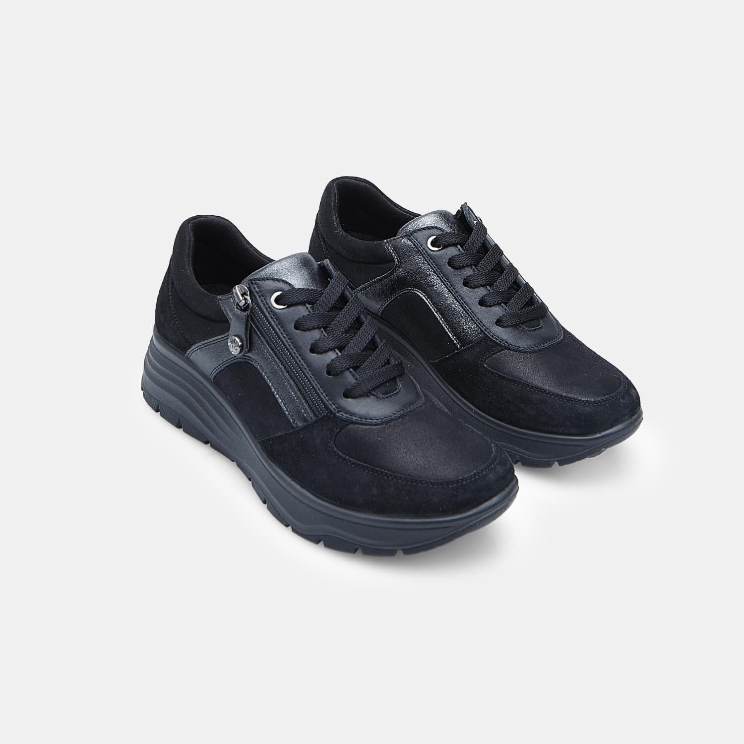 Bata Chaussures à lacets derbies femme daim zip confortable