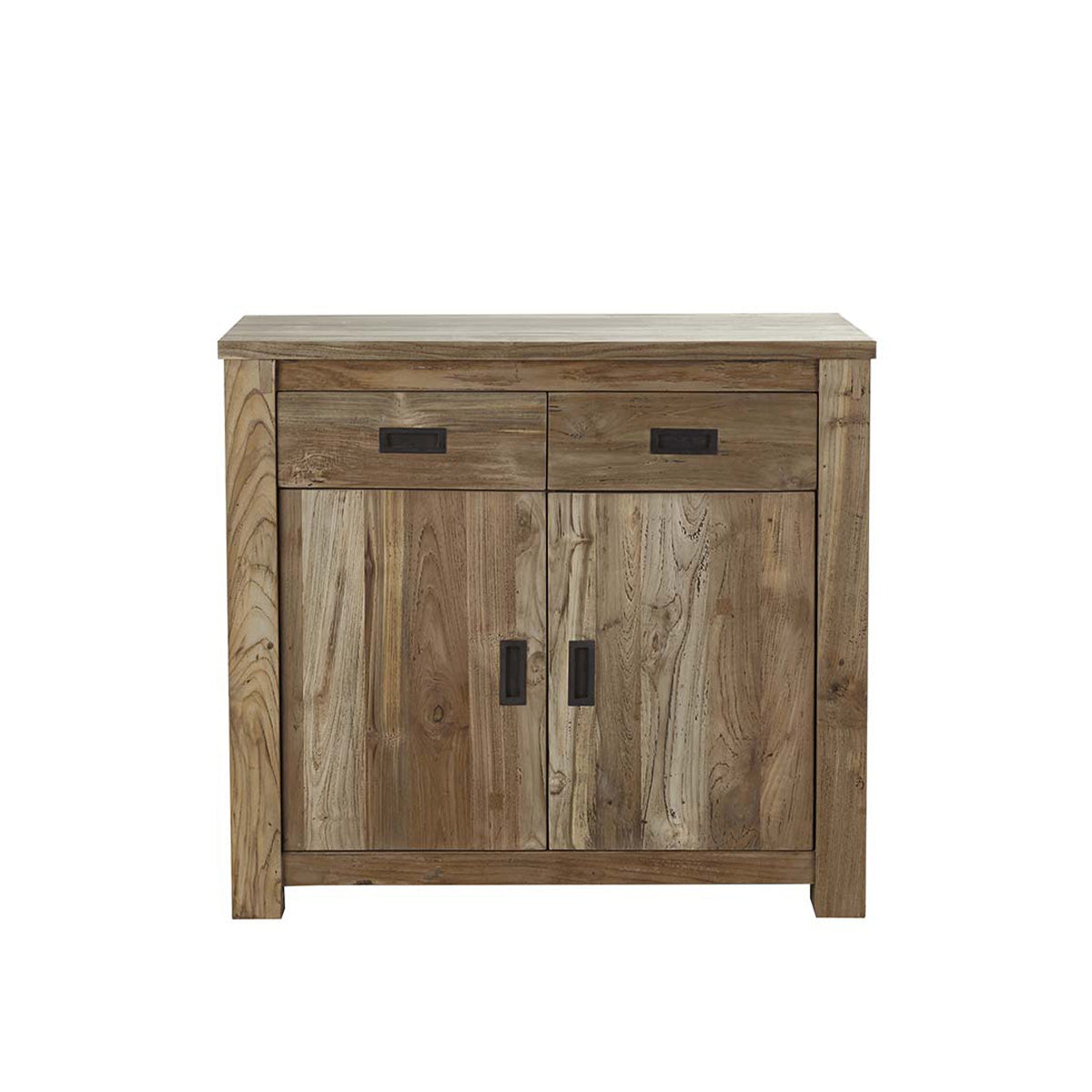 Berah Getah Cargo buffet teck recyclé 100 cm 2 tiroirs