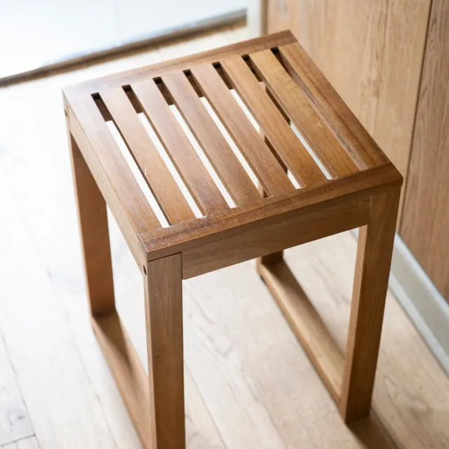 Andrea House Tabouret salle de bain bois