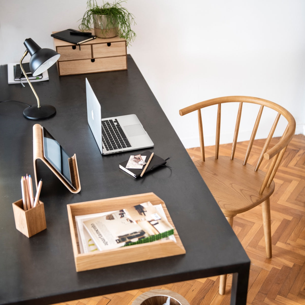 Andrea House Décoration plateau bureau bois naturel