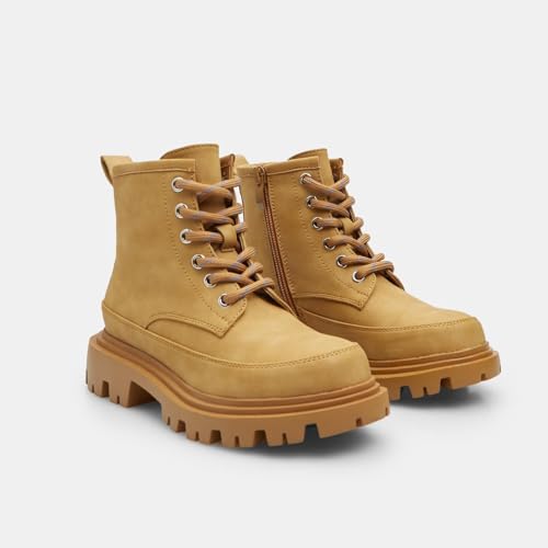 Bata Bottines Garçon Cuir Marron à Lacets Confort