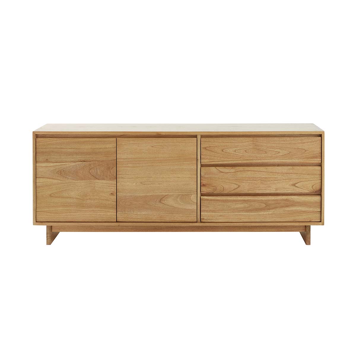 Berah Getah Tilo commode bois 180 cm naturelle