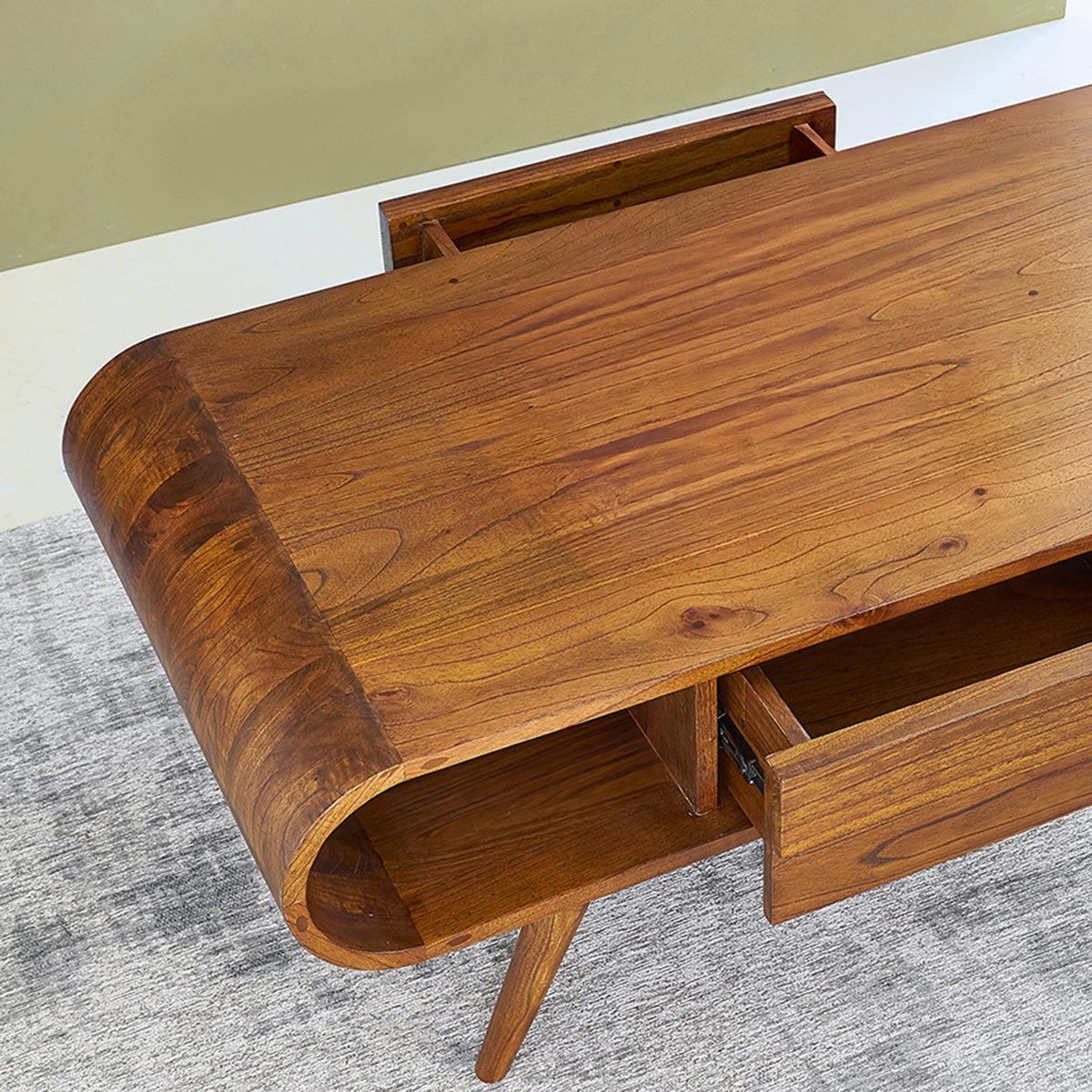 Berah Getah Apolline table basse mindi 120 cm noyer