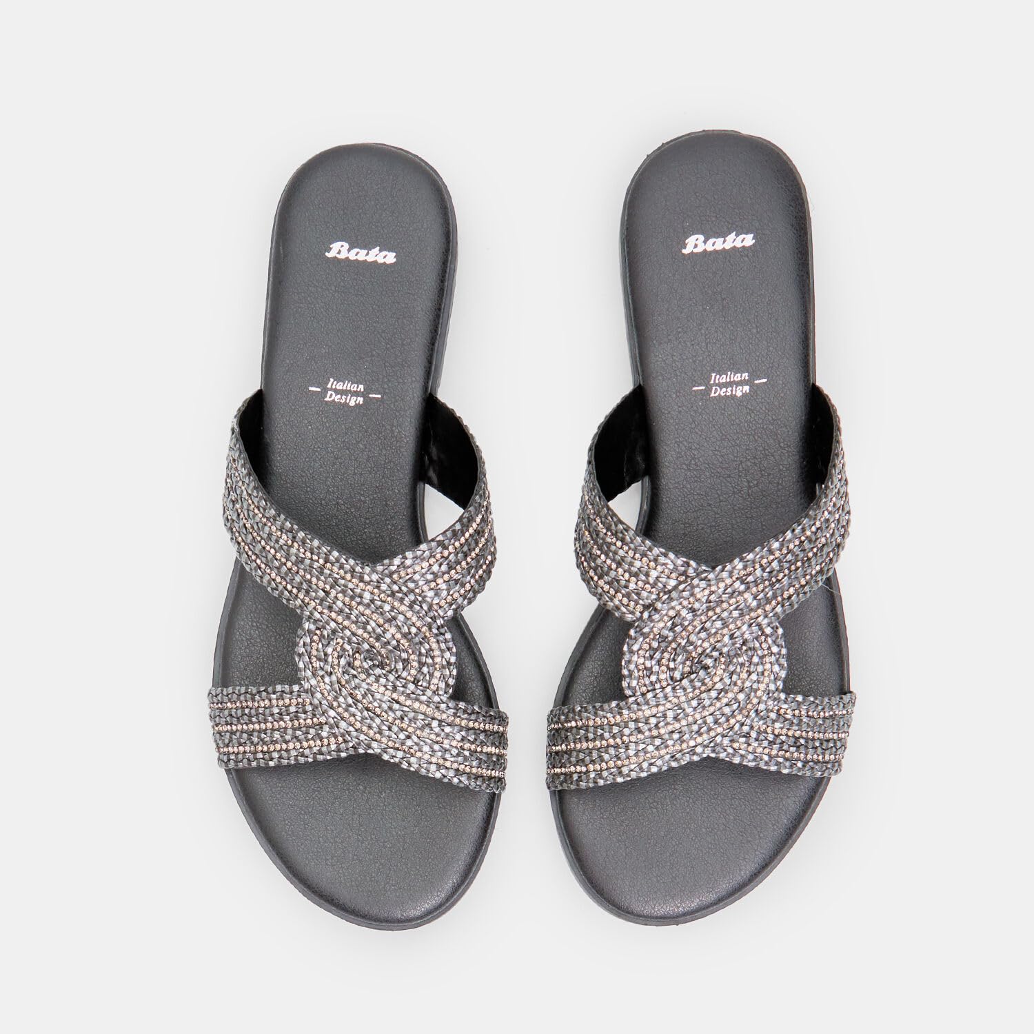 Bata Mule Bandes Entrelacées Femme