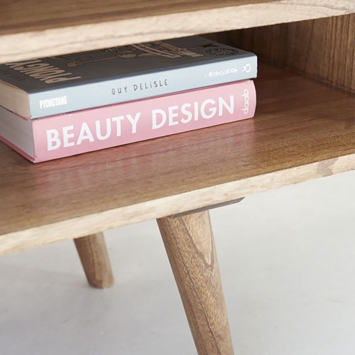 Berah Getah Oscar meuble TV mindi massif 110 cm scandinave